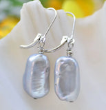 Gray DENS Biwa Freshwater Pearl Dangle Earrings