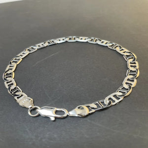 925 Silver Side Z-Shaped Necklace 6MM Men's Women's Jewelry