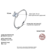 925 Sterling Silver CZ Rings for Women Wedding Band Dating Gift
