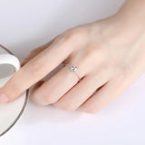 925 Sterling Silver CZ Rings for Women Wedding Band Dating Gift