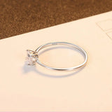 925 Sterling Silver CZ Rings for Women Wedding Band Dating Gift
