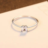 925 Sterling Silver CZ Rings for Women Wedding Band Dating Gift