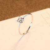 925 Sterling Silver CZ Rings for Women Wedding Band Dating Gift