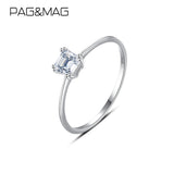 925 Sterling Silver CZ Rings for Women Wedding Band Dating Gift