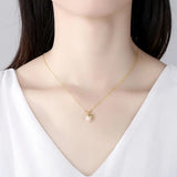 Ladybug Pendant & Necklace With Natural Pearls 925 Sterling Silver Gift