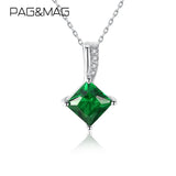 Natural Emerald Pendant Sterling Silver Choker Necklace