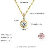 Sterling Silver Necklace Cubic Zirconia Jewelry Cz Pendant Women Hot Female Chai
