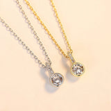 Sterling Silver Necklace Cubic Zirconia Jewelry Cz Pendant Women Hot Female Chai
