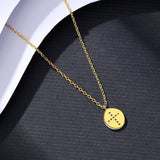 Zircon Cross Silver Necklace CZ Party Pendant