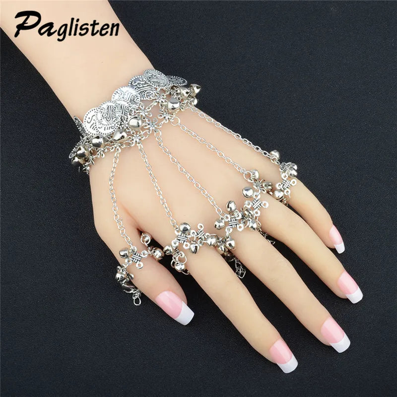 Bohemian Coin Bell Tassel Bracelet Chain