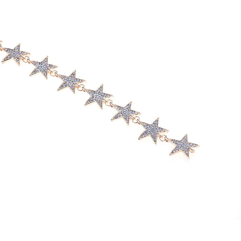Rhinestone Star Collar Chokers Necklace Statement Jewelry