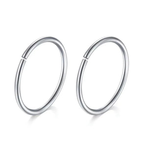 Delicate 925 Silver Nose Ring Hoop for Septum Piercing 20g Cartilage Hoops