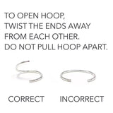 Delicate 925 Silver Nose Ring Hoop for Septum Piercing 20g Cartilage Hoops