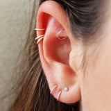 Delicate 925 Silver Nose Ring Hoop for Septum Piercing 20g Cartilage Hoops