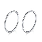 Delicate 925 Silver Nose Ring Hoop for Septum Piercing 20g Cartilage Hoops