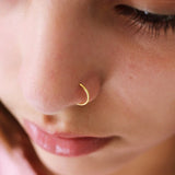 Delicate 925 Silver Nose Ring Hoop for Septum Piercing 20g Cartilage Hoops