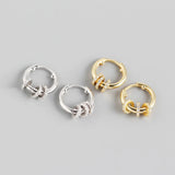 S925 Silver transport bead hoop earrings for women Dainty huggie hoops