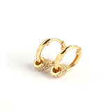 S925 Silver transport bead hoop earrings for women Dainty huggie hoops
