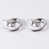 PAIR Stainless Steel Alien Ear Weights Plugs Tunnel Spiral Gauges