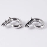 PAIR Stainless Steel Alien Ear Weights Plugs Tunnel Spiral Gauges