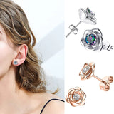 PAMELA 925 Sterling Silver Butterfly Zircon Earrings