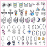 PAMELA 925 Sterling Silver Butterfly Zircon Earrings