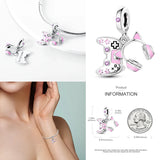 PAMELA 925 Sterling Silver Baseball Charms Barbell Sport Shoes Bead For Bracelet