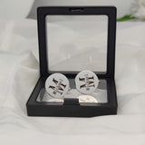 Engraved Monogram Cufflinks Stainless Steel Personalized Wedding Gift