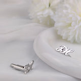 Personalized Stainless Steel Letter Cufflinks for Men