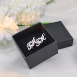 Personalized Stainless Steel Letter Cufflinks for Men