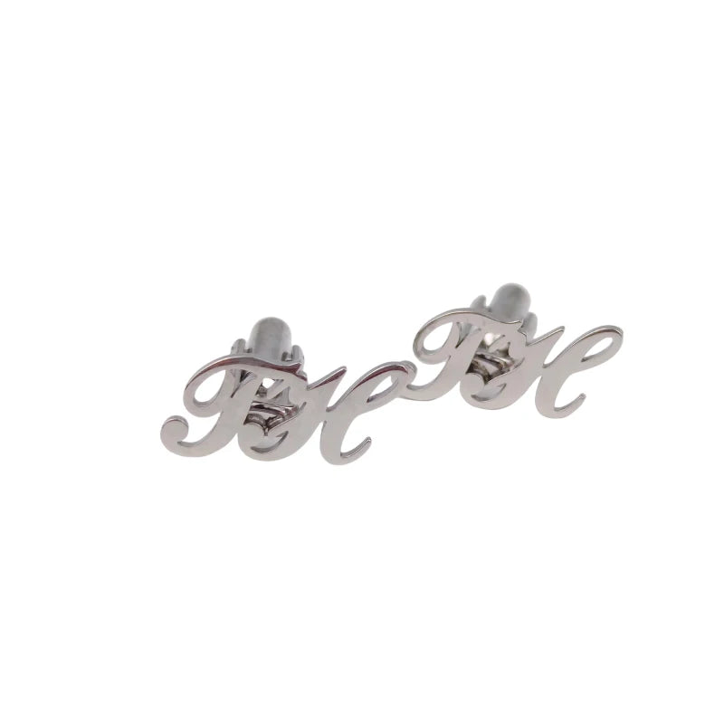 Personalized Stainless Steel Letter Cufflinks for Men