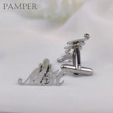 Personalized Stainless Steel Letter Cufflinks for Men