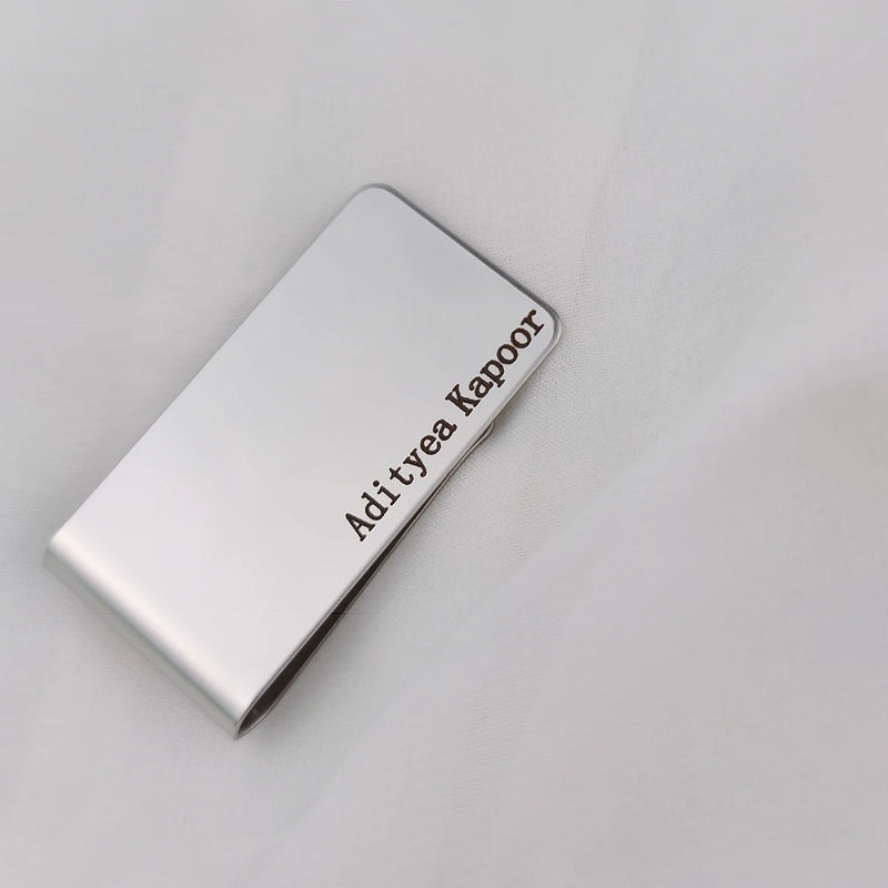 Personalized Men's Money Clip Wallet Set