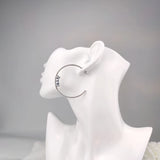 PAMPER C Shape Name Earring Nameplate Hoop Earring Women Accessories