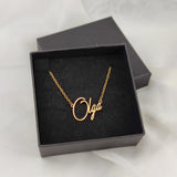 PAMPER Custom Name Necklace Stainless Steel Jewelry