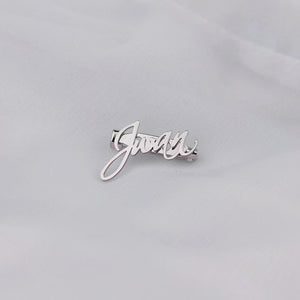 Custom Cursive Name Brooch Pin Stainless Steel