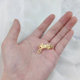 Custom Cursive Name Brooch Pin Stainless Steel