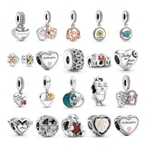 PAN 100% 925 Silver Charms Pendent Mother's Mom Gift Beads