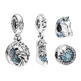 PAN 925 Silver Princess Glass Shoes Charm Winter Beads For Jewelry Making
