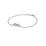 925 Silver Zircon Bracelet Heart-Letter Symbol Bracelet Women's Gift