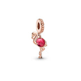 925 Silver Flamingo & Coconut Tree Charms For Bracelet