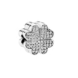 925 Sterling Silver Clover Snowflake Pendant
