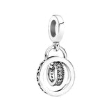 925 Silver LOGO Ring Dangle Charms for Bracelet Bangles