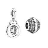925 Silver LOGO Ring Dangle Charms for Bracelet Bangles