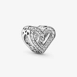 925 Sterling Silver Rose LOVE Heart Beads for Bracelet Women Men Bangle