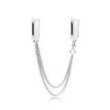 925 Sterling Silver Safety Watch Chain for Reflexions Charm Bracelets