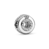 PAN 925 Sterling Silver Tanabata Letter O Pendant DIY Rose Charm