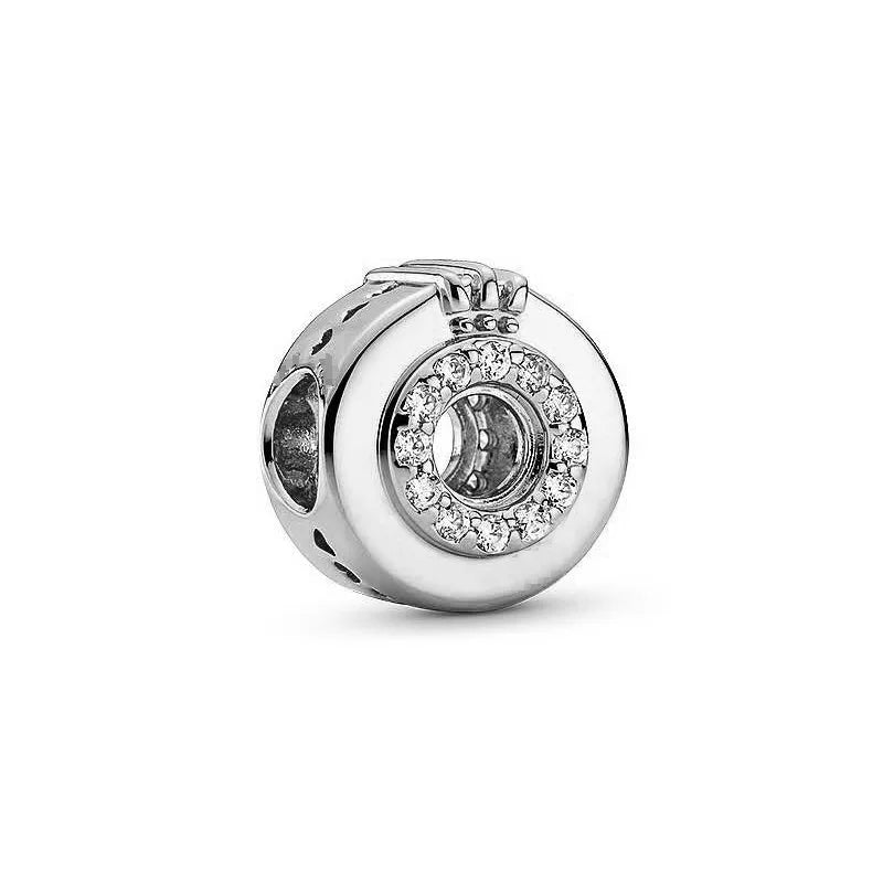 PAN 925 Sterling Silver Tanabata Letter O Pendant DIY Rose Charm