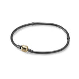 925 Sterling Silver PAN Charms Bracelet for Women Men with Buckle Clasp