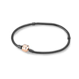 925 Sterling Silver PAN Charms Bracelet for Women Men with Buckle Clasp